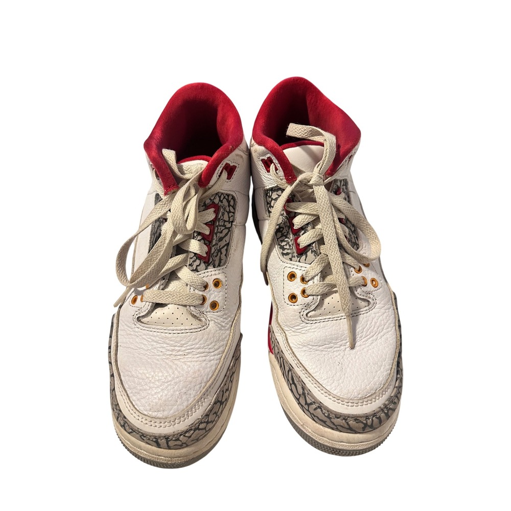 Jordan 3 Retro Fire Red White Red Elephant Print 398614-160 Mens Basketball Shoe